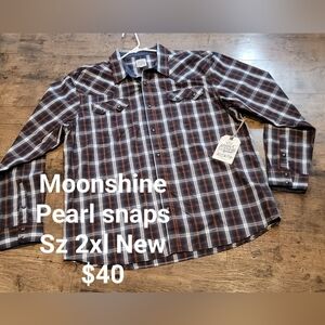 Moonshine mens western shirt sz 2xl